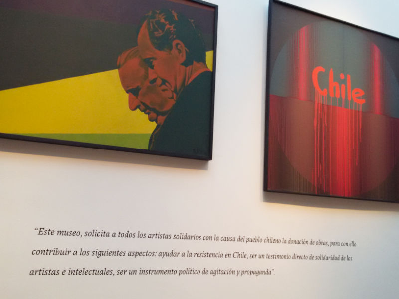 Texto de la solicitud de donación de obras a artistas internacionales para ayudar a la resistencia en Chile durante la dictadura. Foto de Andrea Hoare Madrid